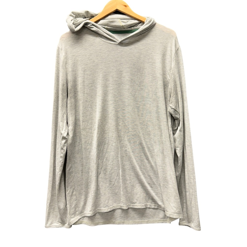 Wellen Seawool Hoodie Mens Medium Long Sleeve Heather Gray Pullover Coastal